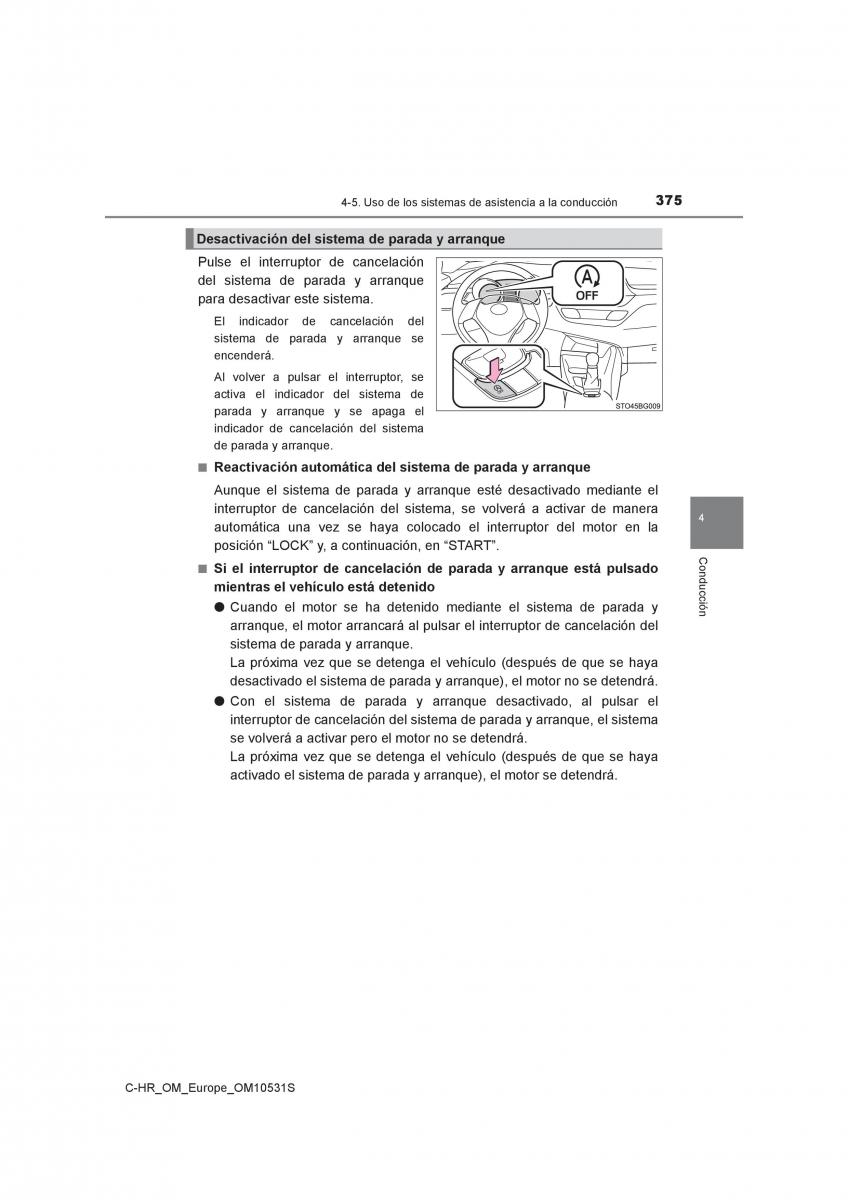 Toyota C HR manual del propietario / page 375