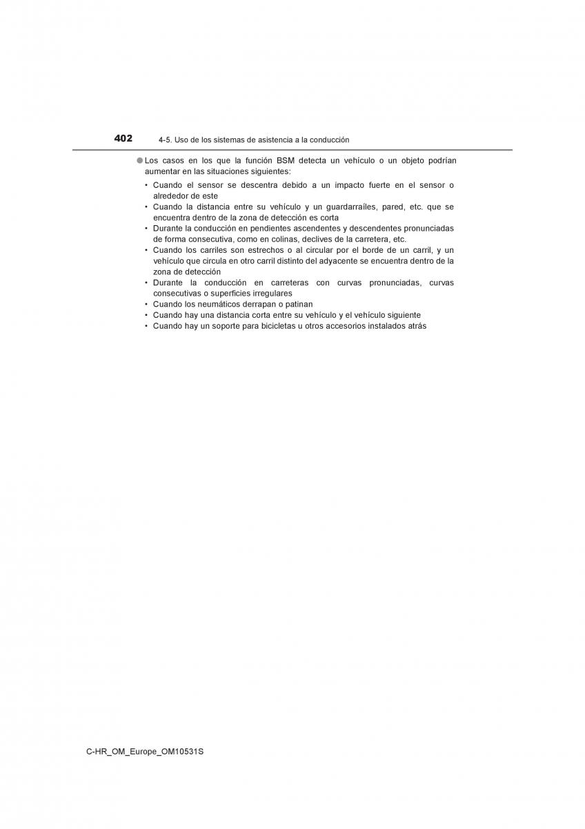 Toyota C HR manual del propietario / page 402