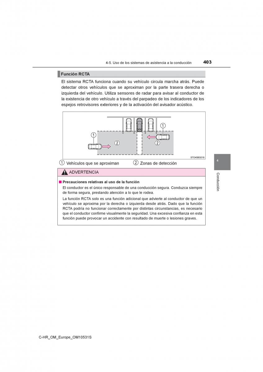 Toyota C HR manual del propietario / page 403