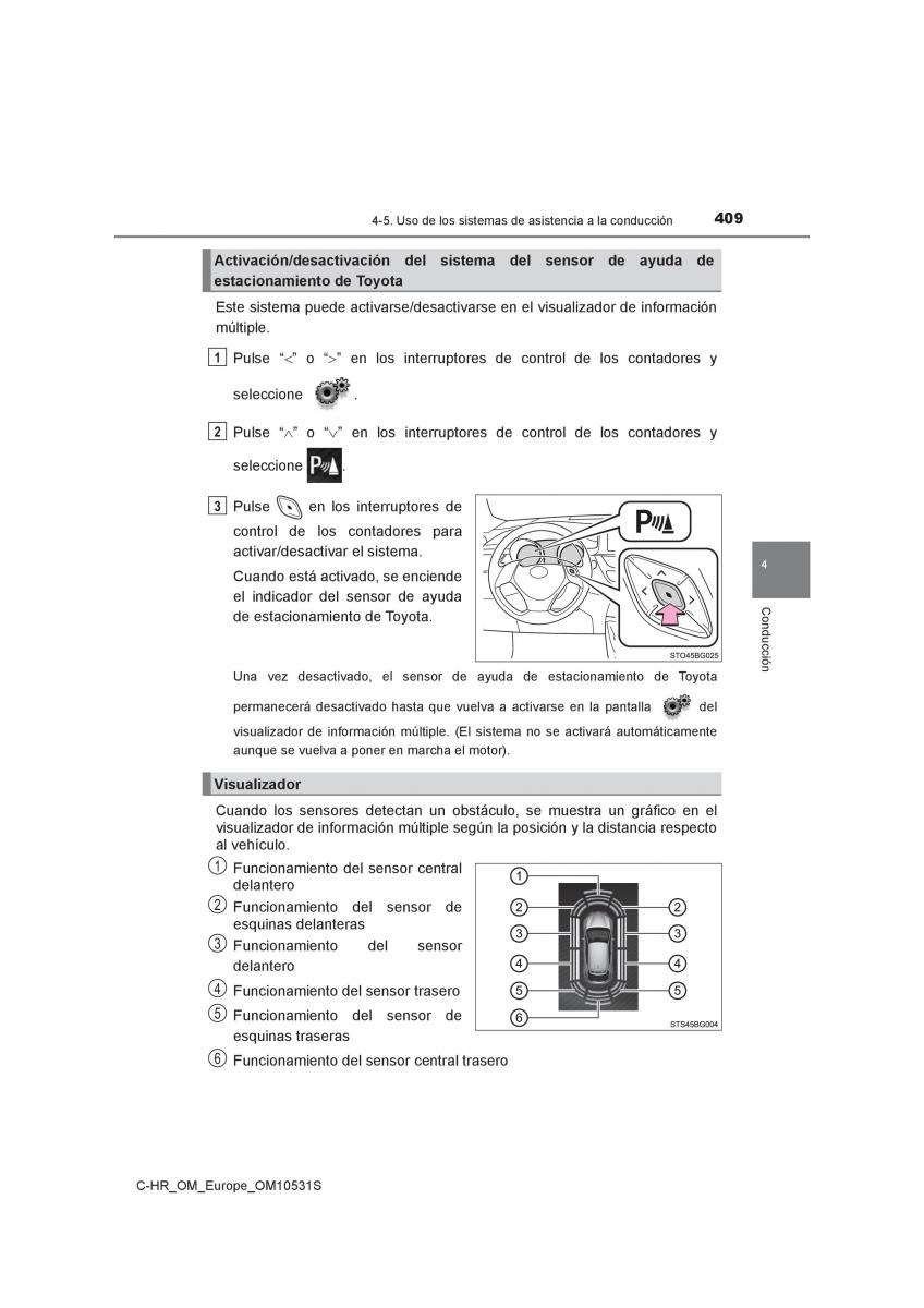 Toyota C HR manual del propietario / page 409