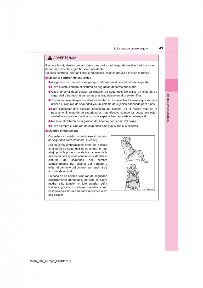 Toyota C HR manual del propietario / page 41