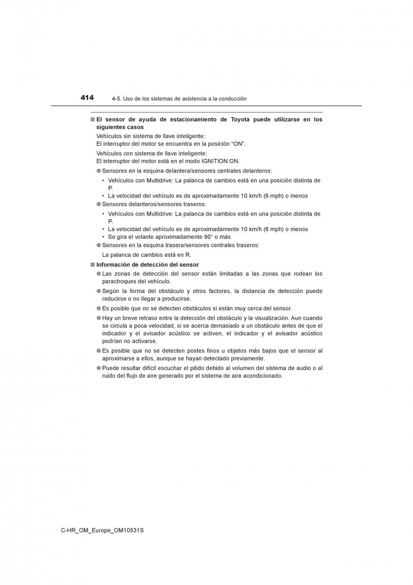 Toyota C HR manual del propietario / page 414