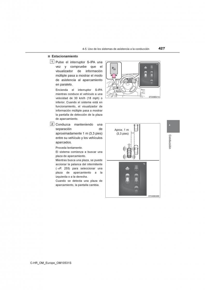 Toyota C HR manual del propietario / page 427