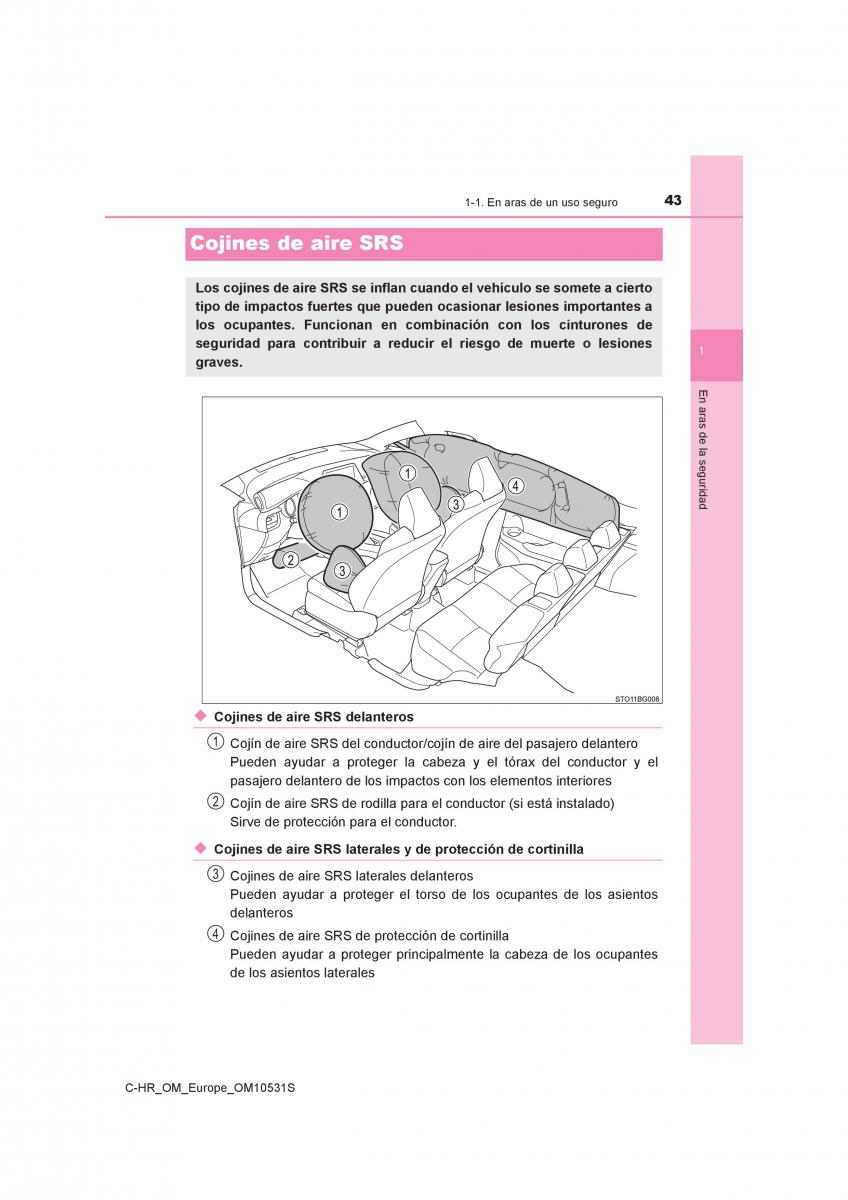 Toyota C HR manual del propietario / page 43