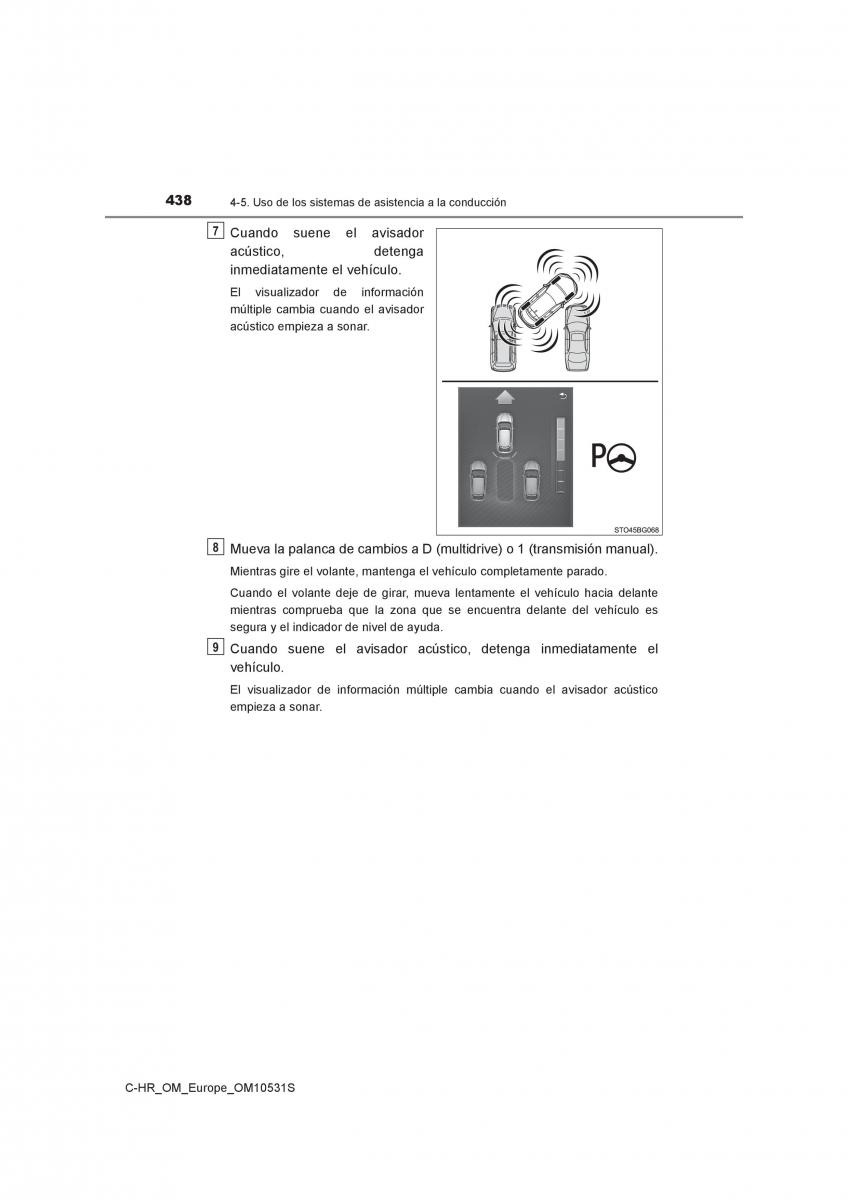 Toyota C HR manual del propietario / page 438