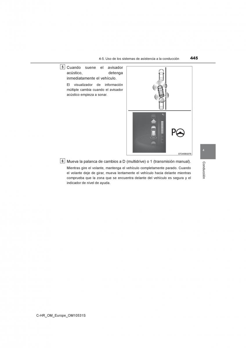 Toyota C HR manual del propietario / page 445