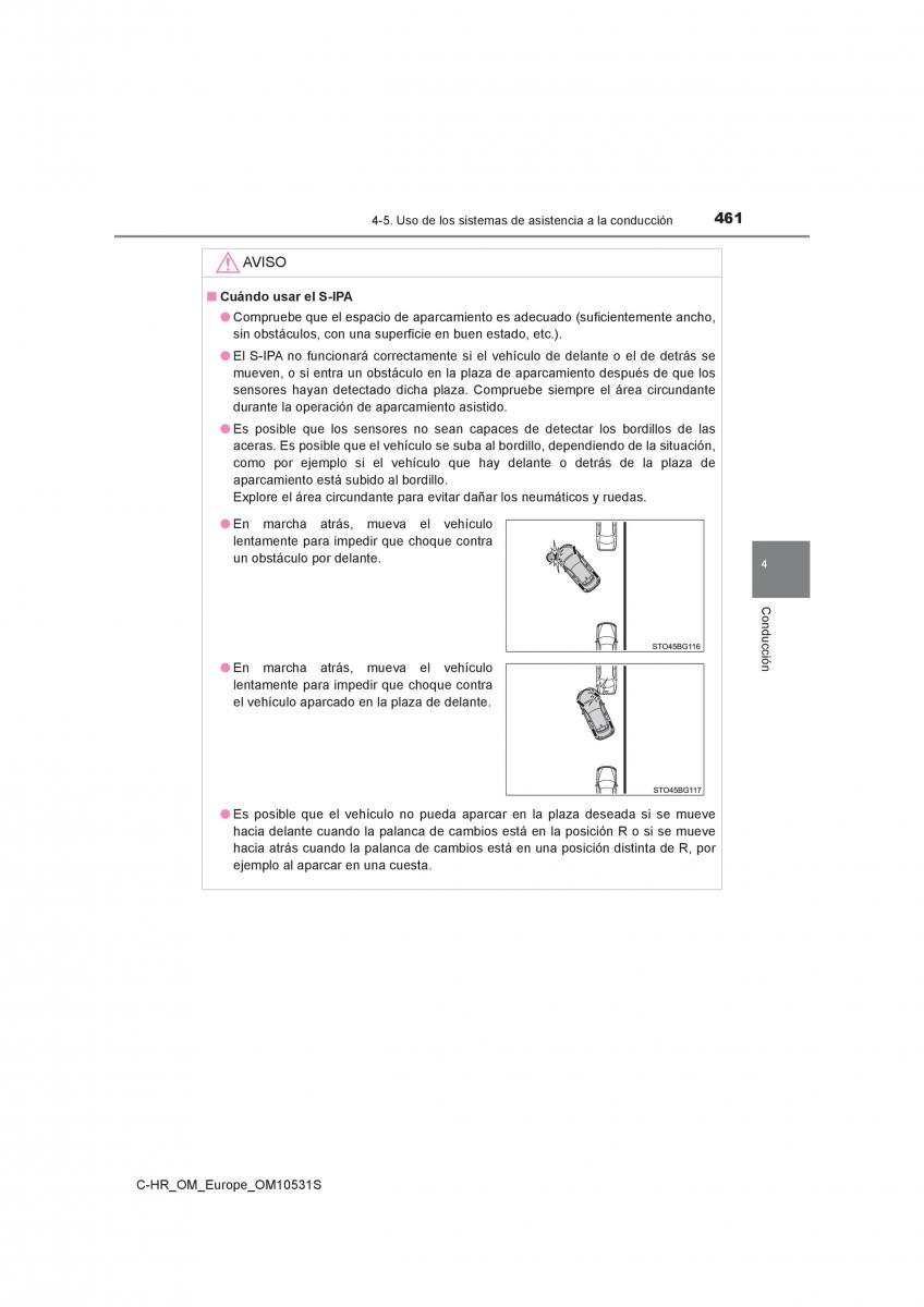 Toyota C HR manual del propietario / page 461