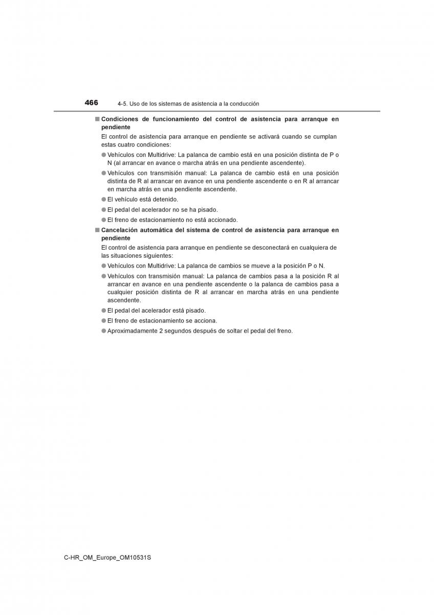 Toyota C HR manual del propietario / page 466