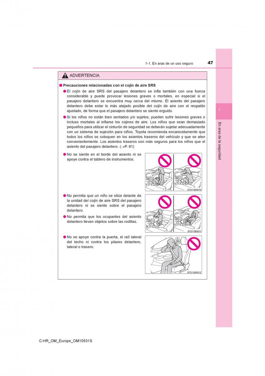 Toyota C HR manual del propietario / page 47