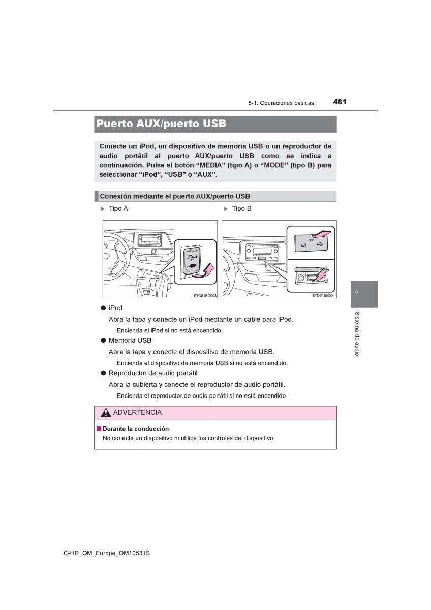 Toyota C HR manual del propietario / page 481