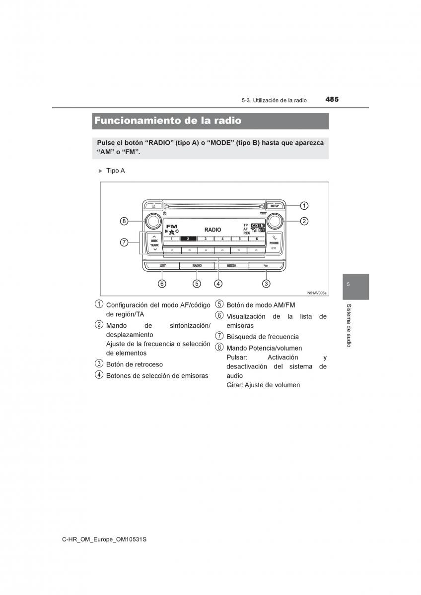 Toyota C HR manual del propietario / page 485