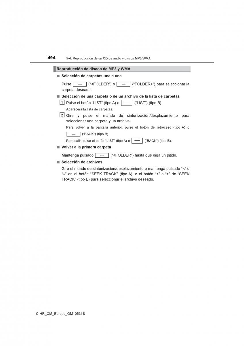 Toyota C HR manual del propietario / page 494