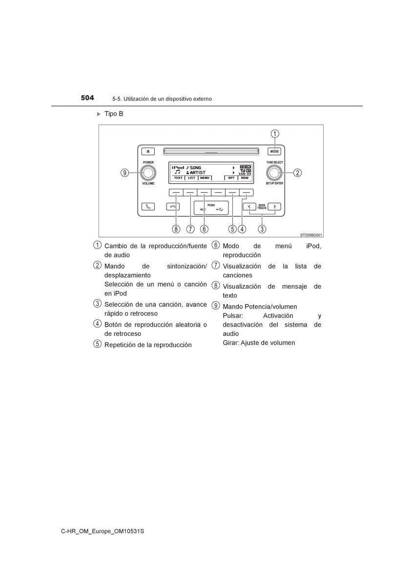 Toyota C HR manual del propietario / page 504