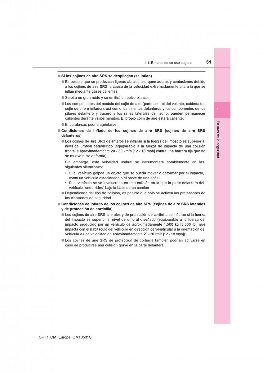 Toyota C HR manual del propietario / page 51