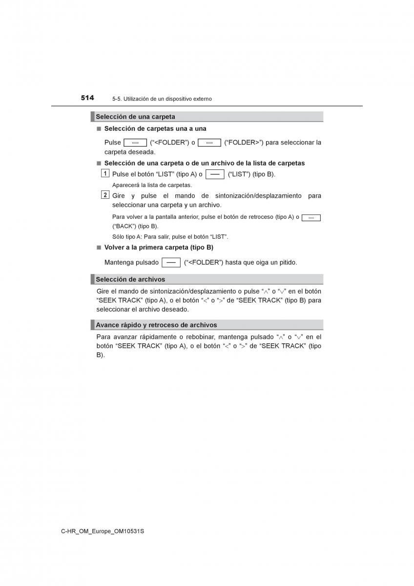 Toyota C HR manual del propietario / page 514