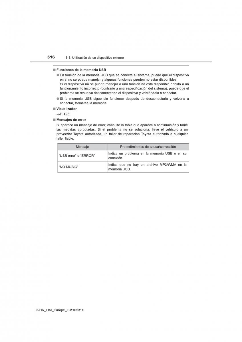 Toyota C HR manual del propietario / page 516