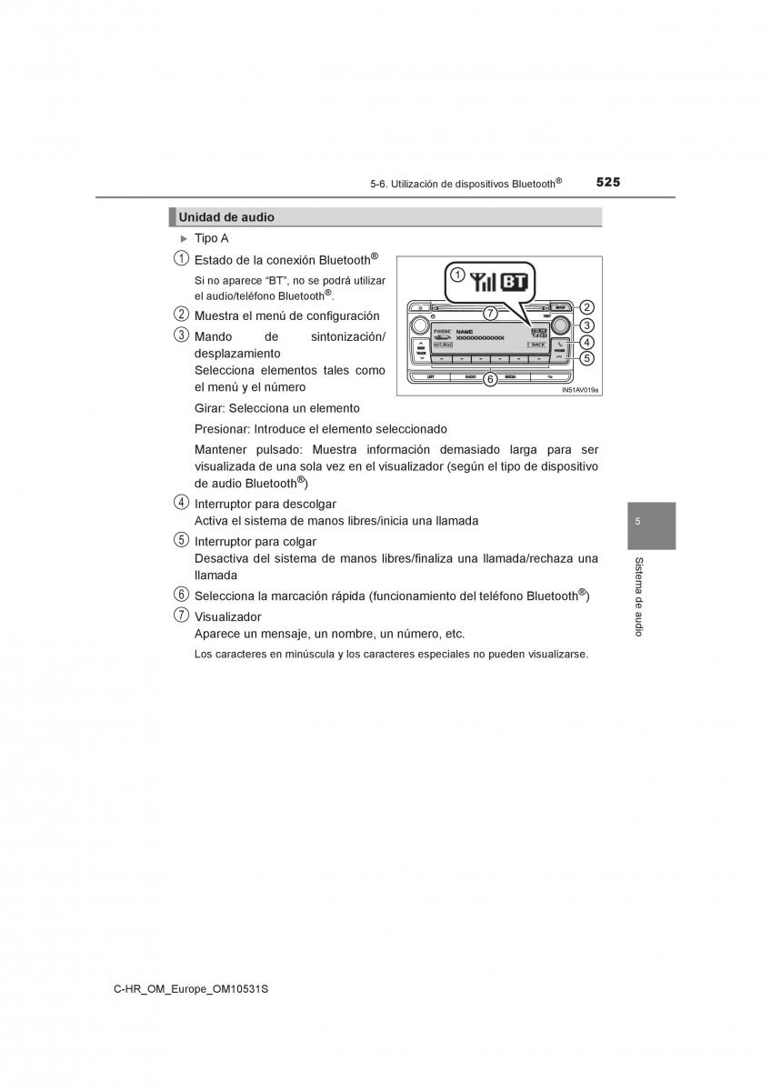 Toyota C HR manual del propietario / page 525