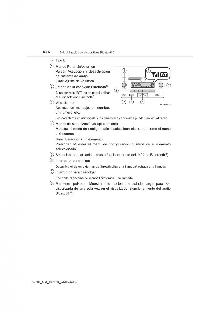 Toyota C HR manual del propietario / page 526