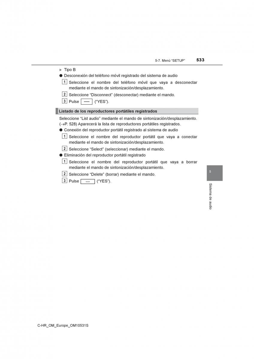 Toyota C HR manual del propietario / page 533