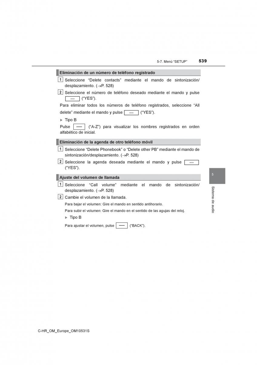 Toyota C HR manual del propietario / page 539