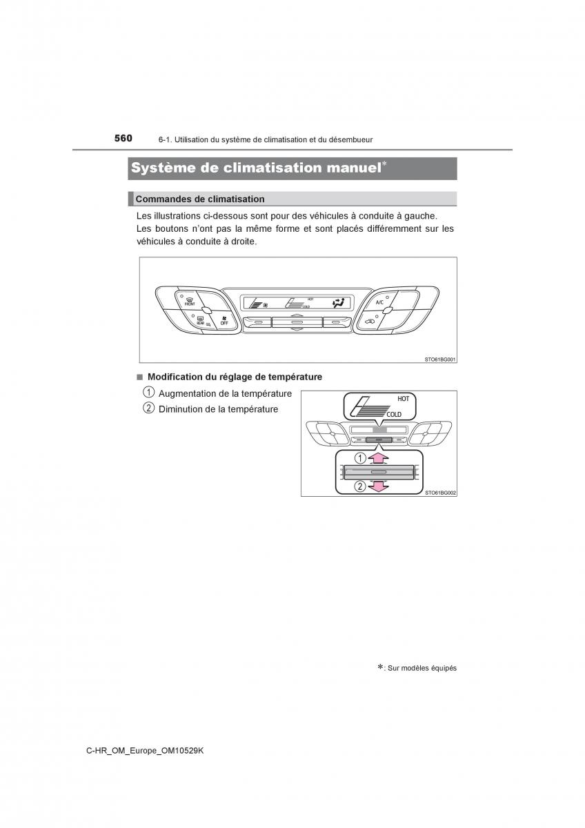 Toyota C HR manuel du proprietaire / page 560