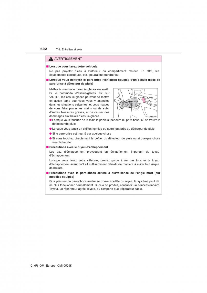 Toyota C HR manuel du proprietaire / page 602