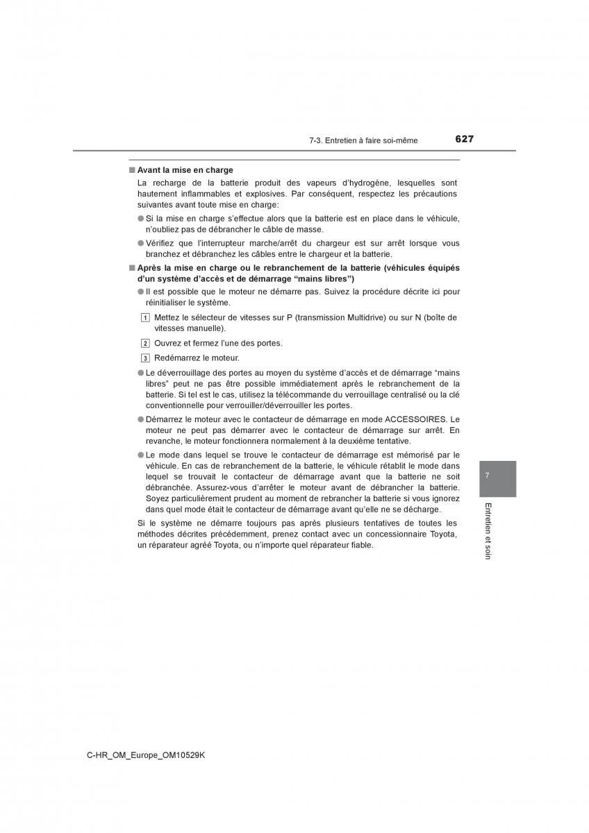 Toyota C HR manuel du proprietaire / page 627