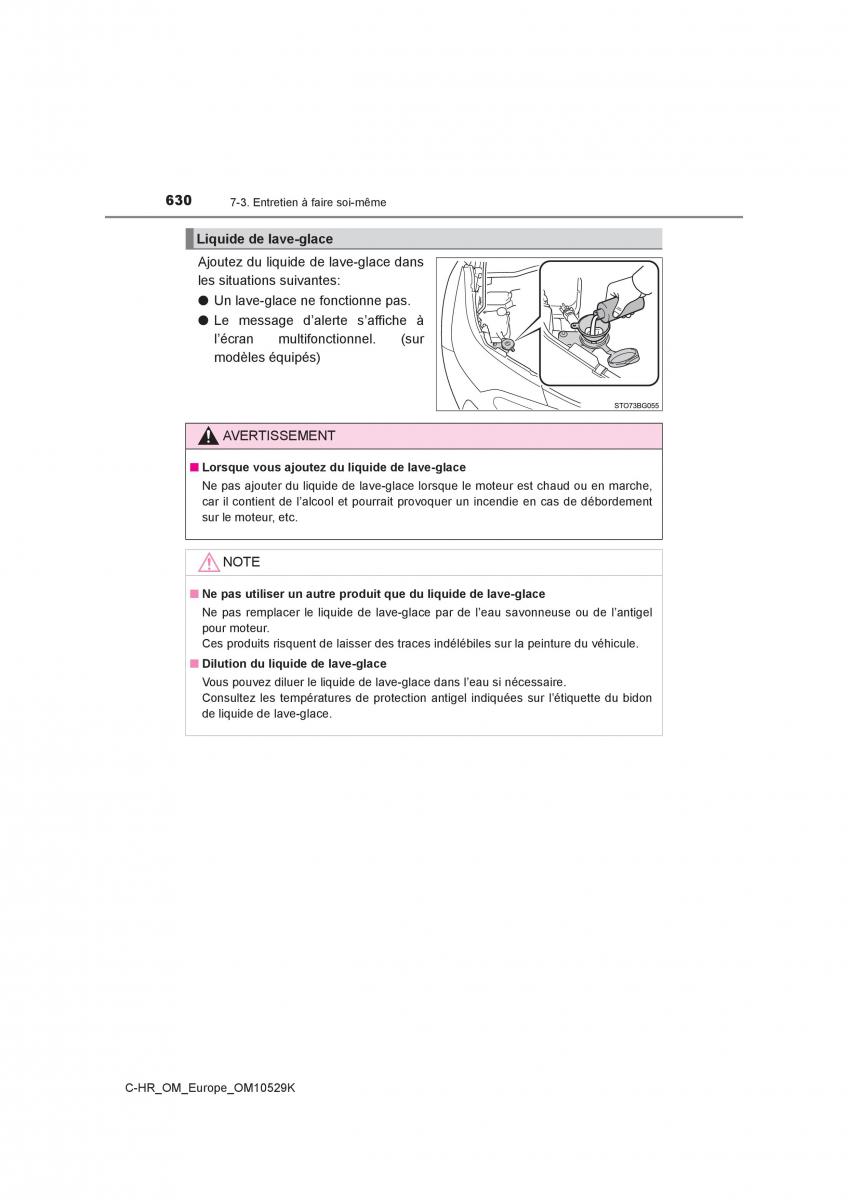 Toyota C HR manuel du proprietaire / page 630