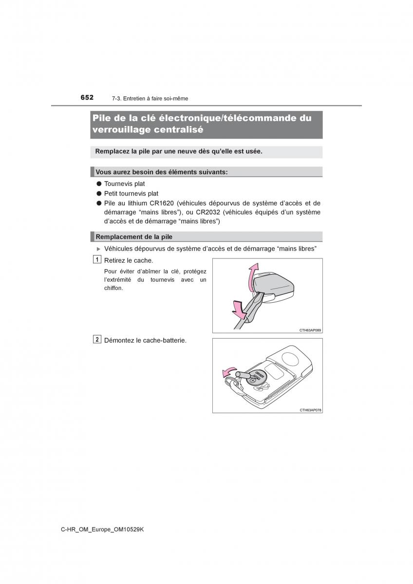 Toyota C HR manuel du proprietaire / page 652