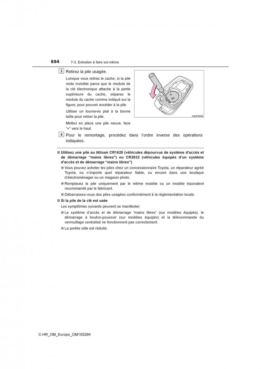 Toyota C HR manuel du proprietaire / page 654