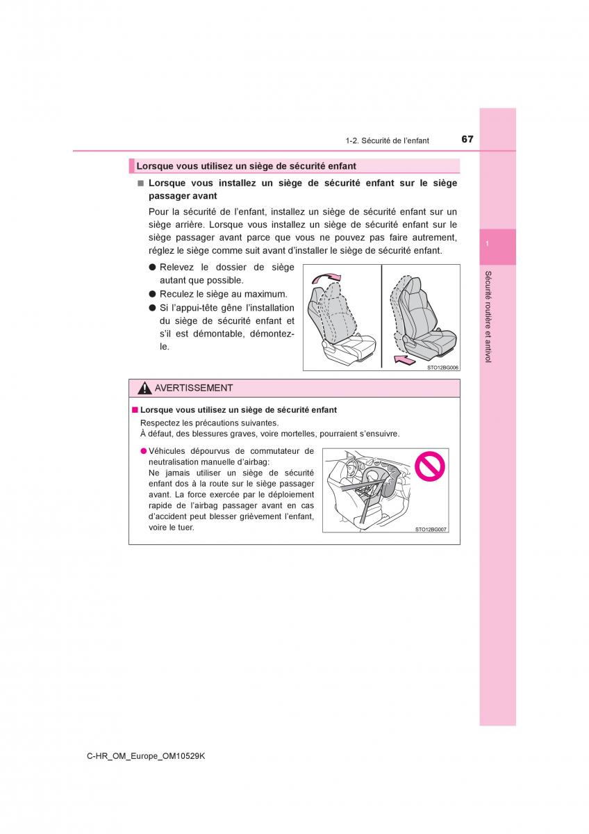 Toyota C HR manuel du proprietaire / page 67