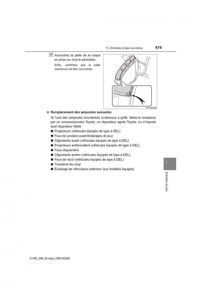 Toyota C HR manuel du proprietaire / page 675