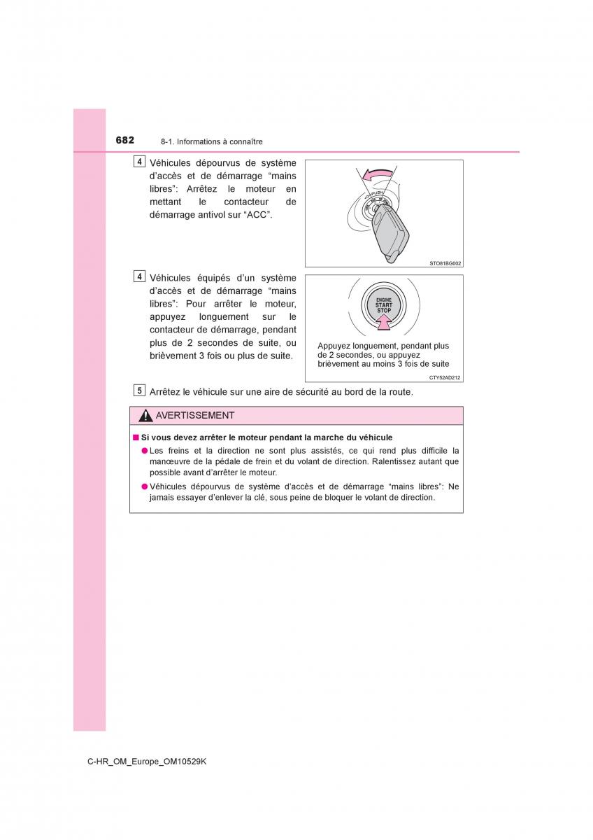 Toyota C HR manuel du proprietaire / page 682