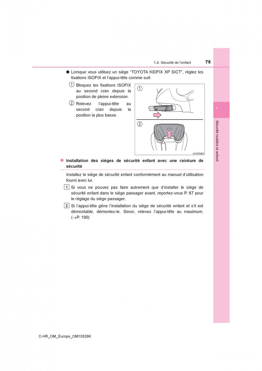 Toyota C HR manuel du proprietaire / page 75