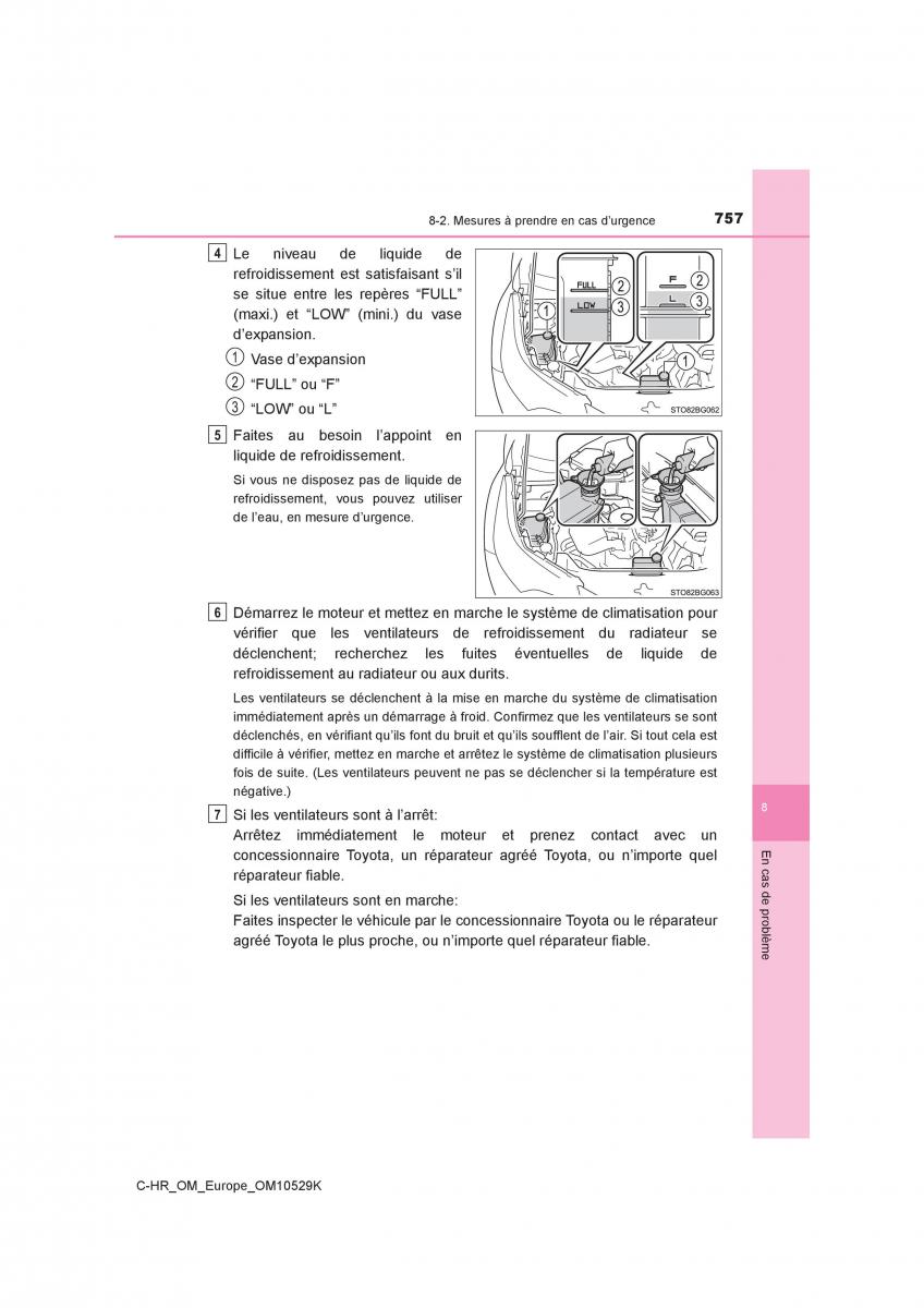 Toyota C HR manuel du proprietaire / page 757