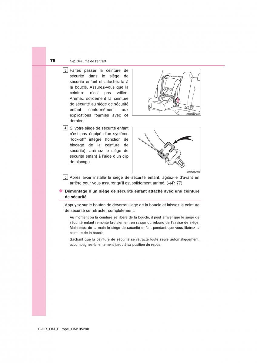 Toyota C HR manuel du proprietaire / page 76