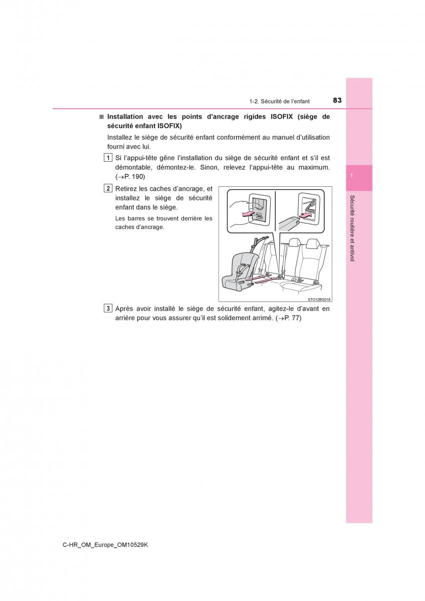 Toyota C HR manuel du proprietaire / page 83