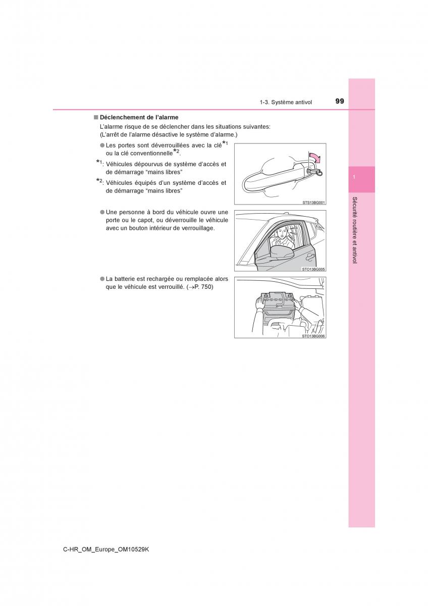 Toyota C HR manuel du proprietaire / page 99