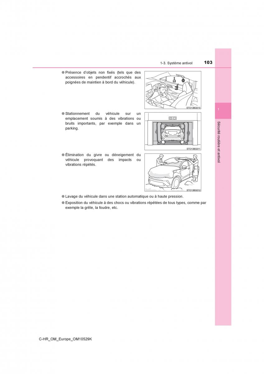 Toyota C HR manuel du proprietaire / page 103