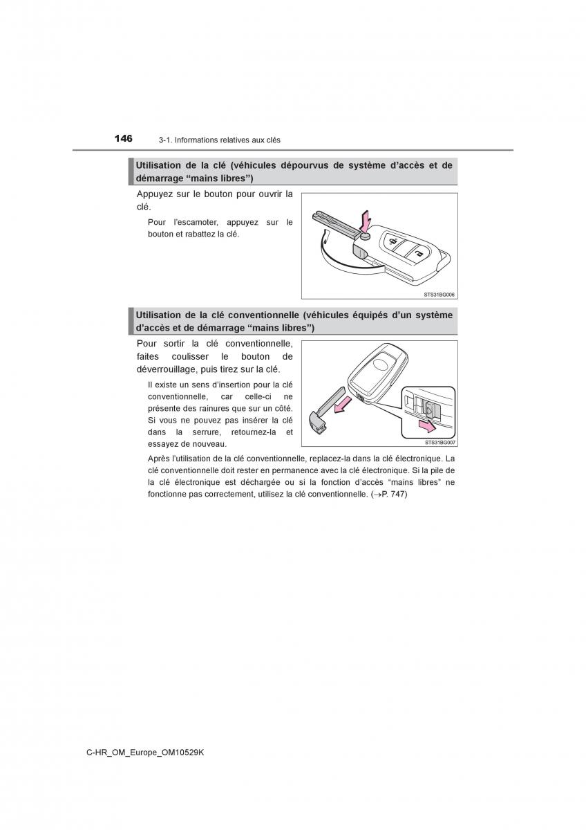 Toyota C HR manuel du proprietaire / page 146