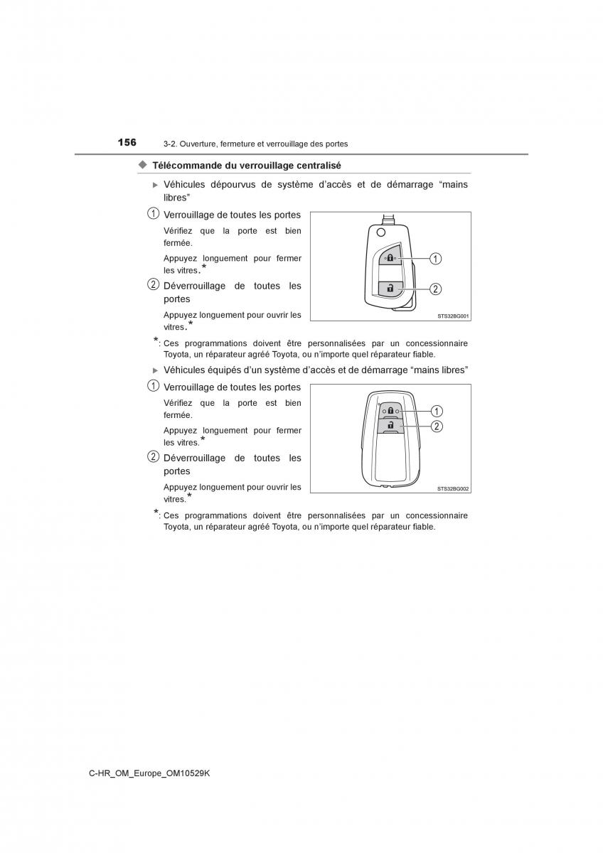 Toyota C HR manuel du proprietaire / page 156