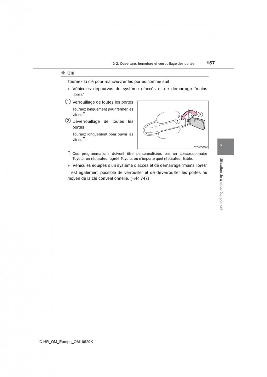 Toyota C HR manuel du proprietaire / page 157