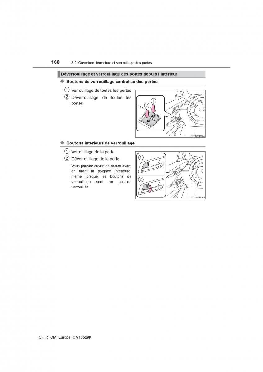 Toyota C HR manuel du proprietaire / page 160