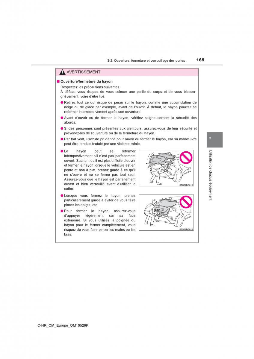 Toyota C HR manuel du proprietaire / page 169