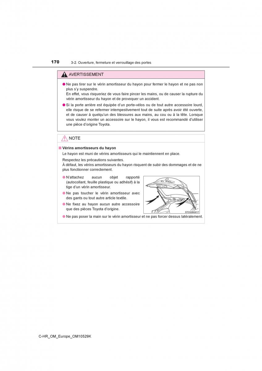 Toyota C HR manuel du proprietaire / page 170