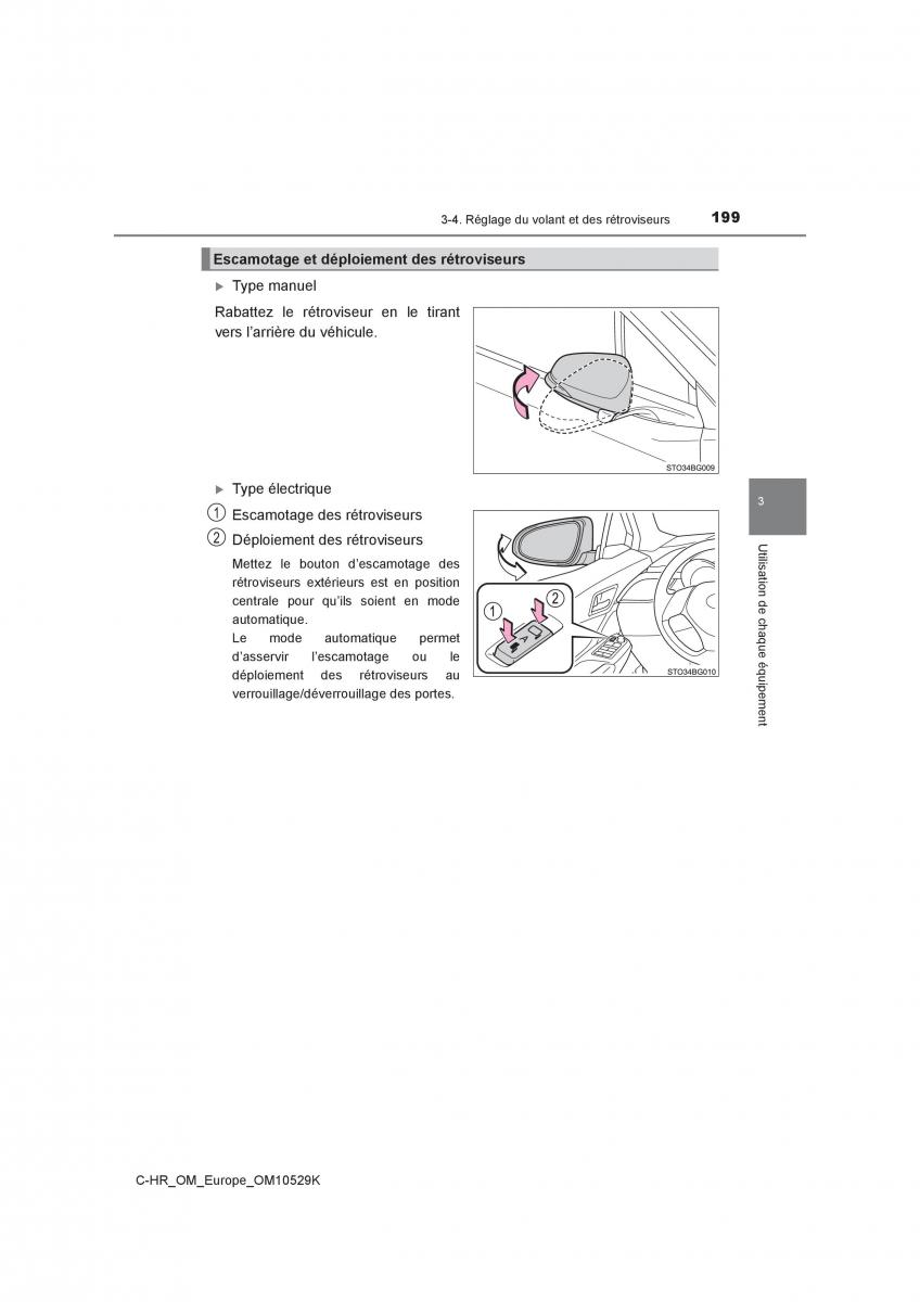 Toyota C HR manuel du proprietaire / page 199