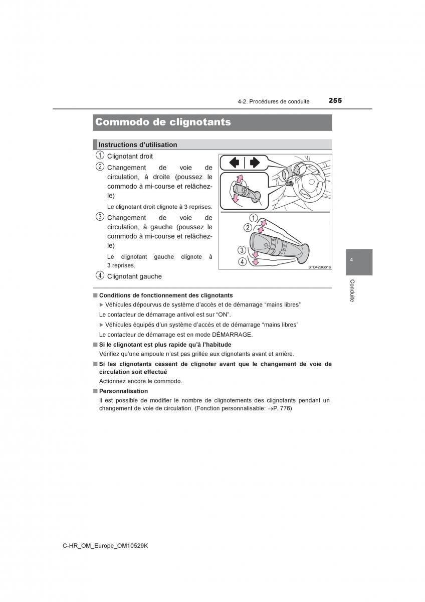 Toyota C HR manuel du proprietaire / page 255