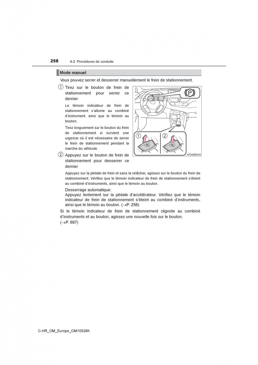 Toyota C HR manuel du proprietaire / page 258