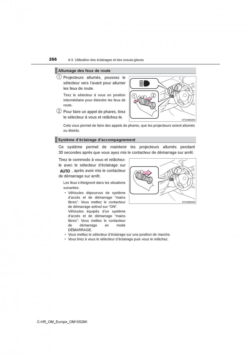 Toyota C HR manuel du proprietaire / page 266