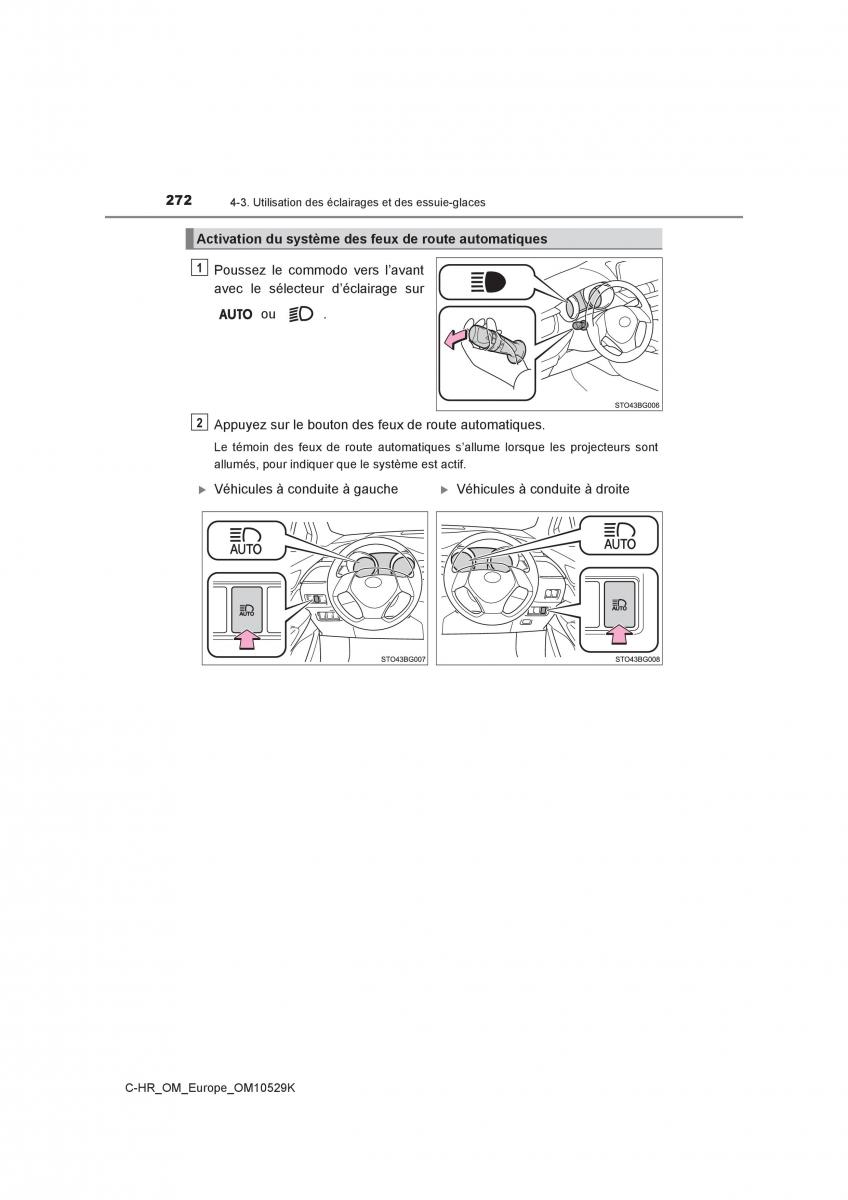 Toyota C HR manuel du proprietaire / page 272